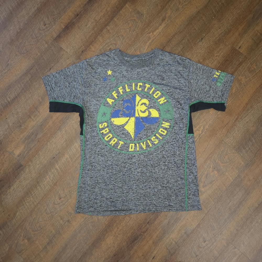 Y2K Affliction Sport Division Team Brazil Tee T Shirt Short Sleeve Mens Size XXL